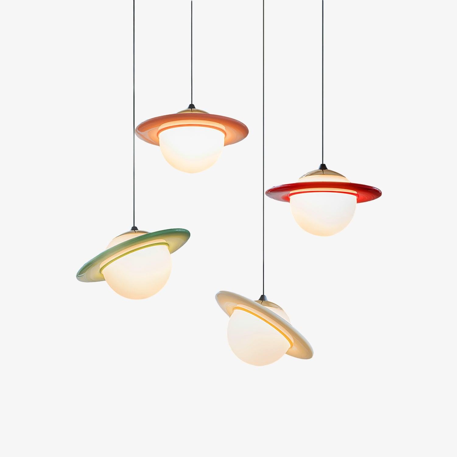 Romantic Saturn Planet Pendant Lamp for Bedroom M415