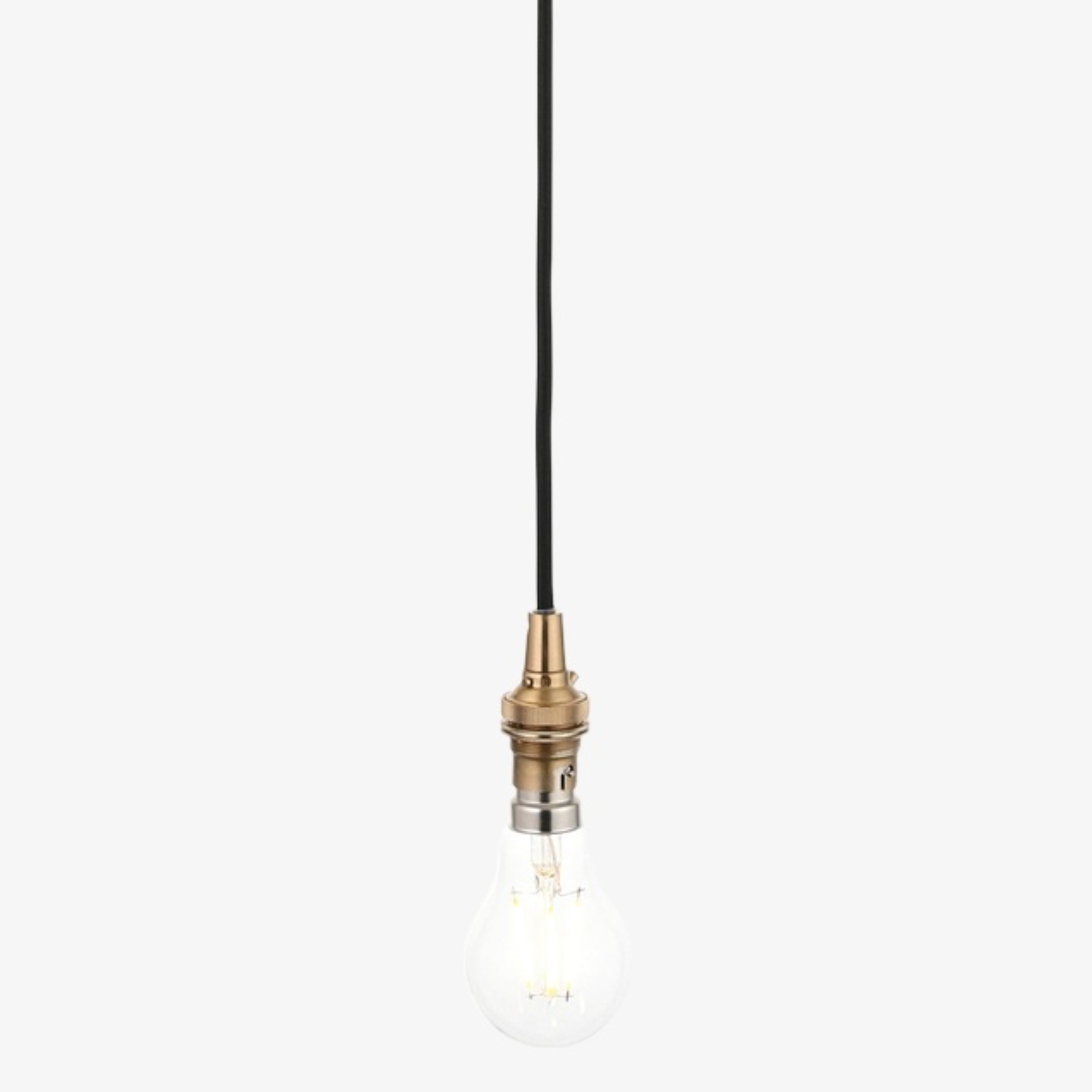 Plaitar Modern Brass Pendant Light - Minimalist Ceiling Fixture with Braided Cord for Hallways T993