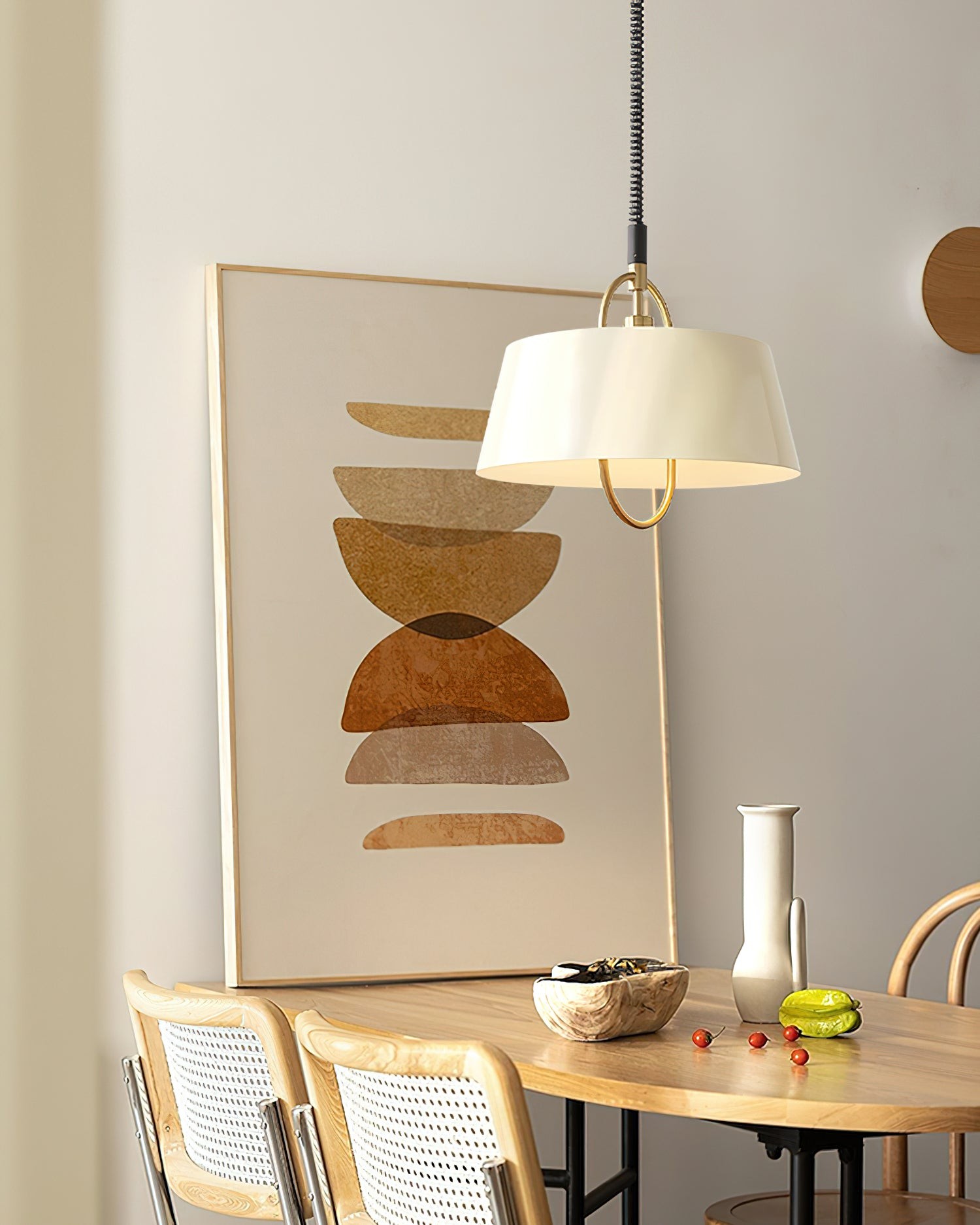 Retro Classic Drum Shaped Retractable Metal Pendant Lamp M305