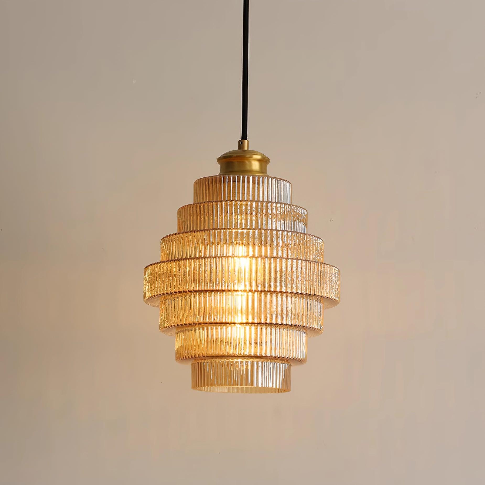 Modern Creative Pleated Design Glass Pendant Lamp M48