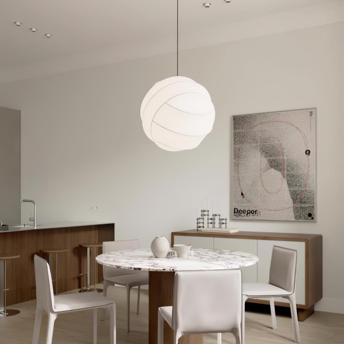 Wabi-Sabi Style Fiber Cocoon Pendant Lamp M400