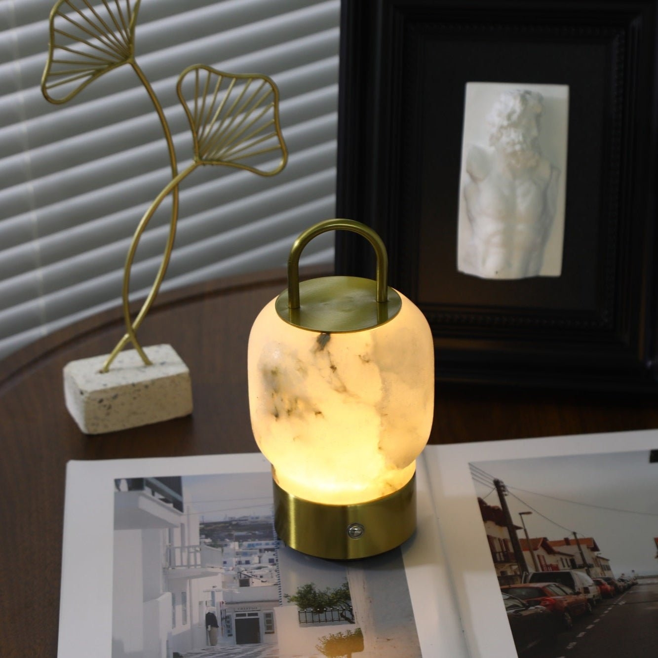 Alabaster Portable Rechargeable Table Lamp T1621