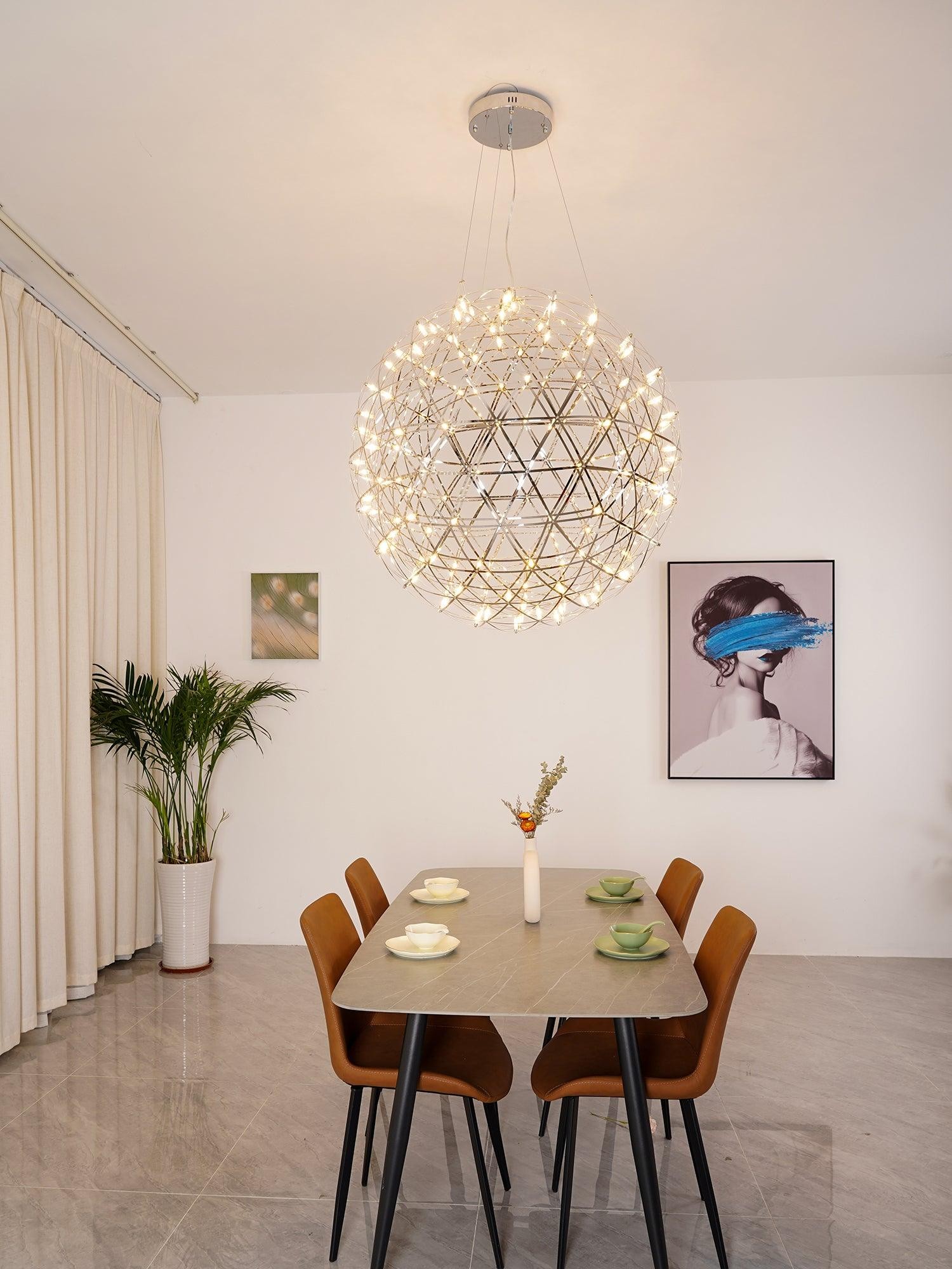 Silver Spark Ball Pendant Light T204
