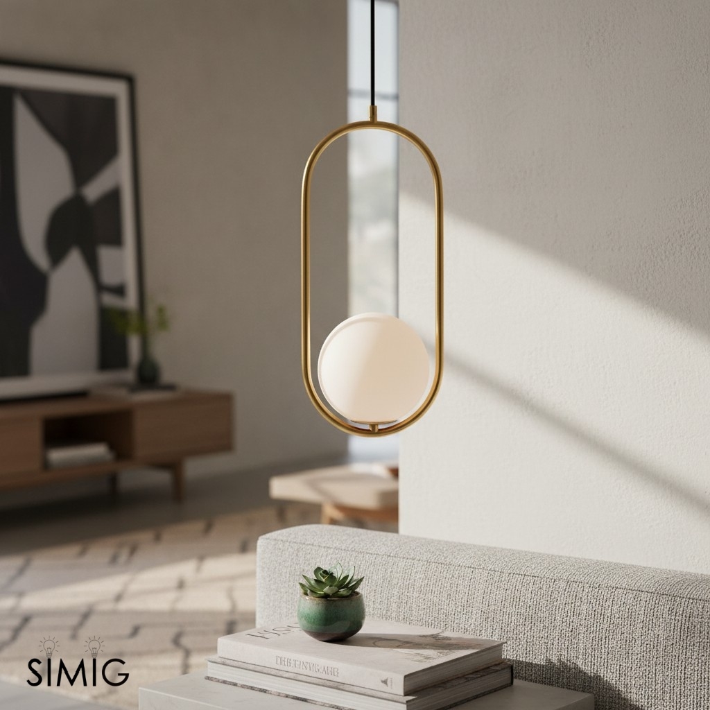 Halozen Pendant Lamp - Elegant Metal and Glass Pendant for Living Room