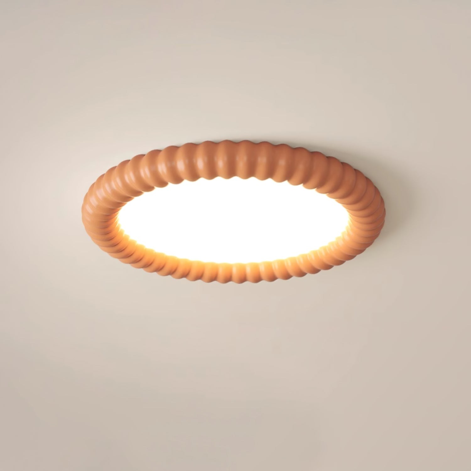 Cream Style Ripple Ring Ceiling Lamp M421