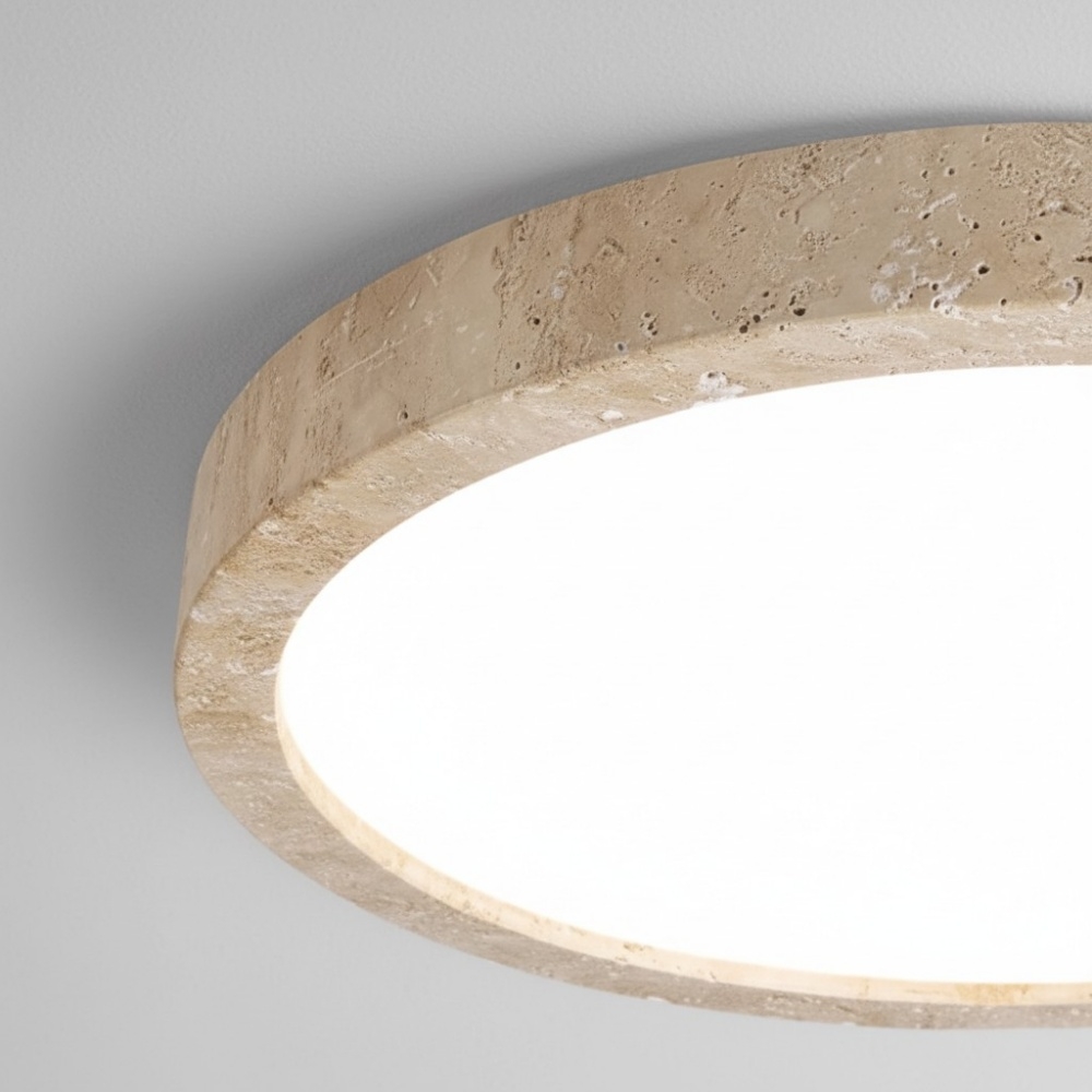 Zenthoris Travertine Ceiling Light Minimalist Flush Mount - Modern Ambient Hallway Lighting T1119