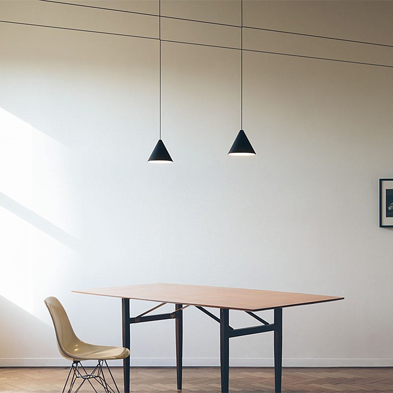 String Light Cone Pendant Light