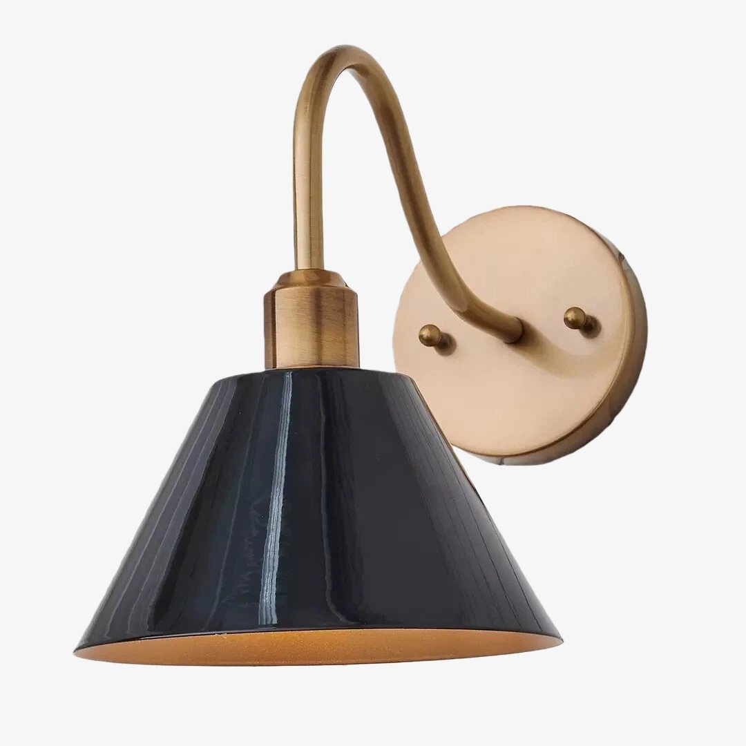 Narix Industrial Tapered Wall Lamp – Accent Sconce for Bedroom or Hallway T543