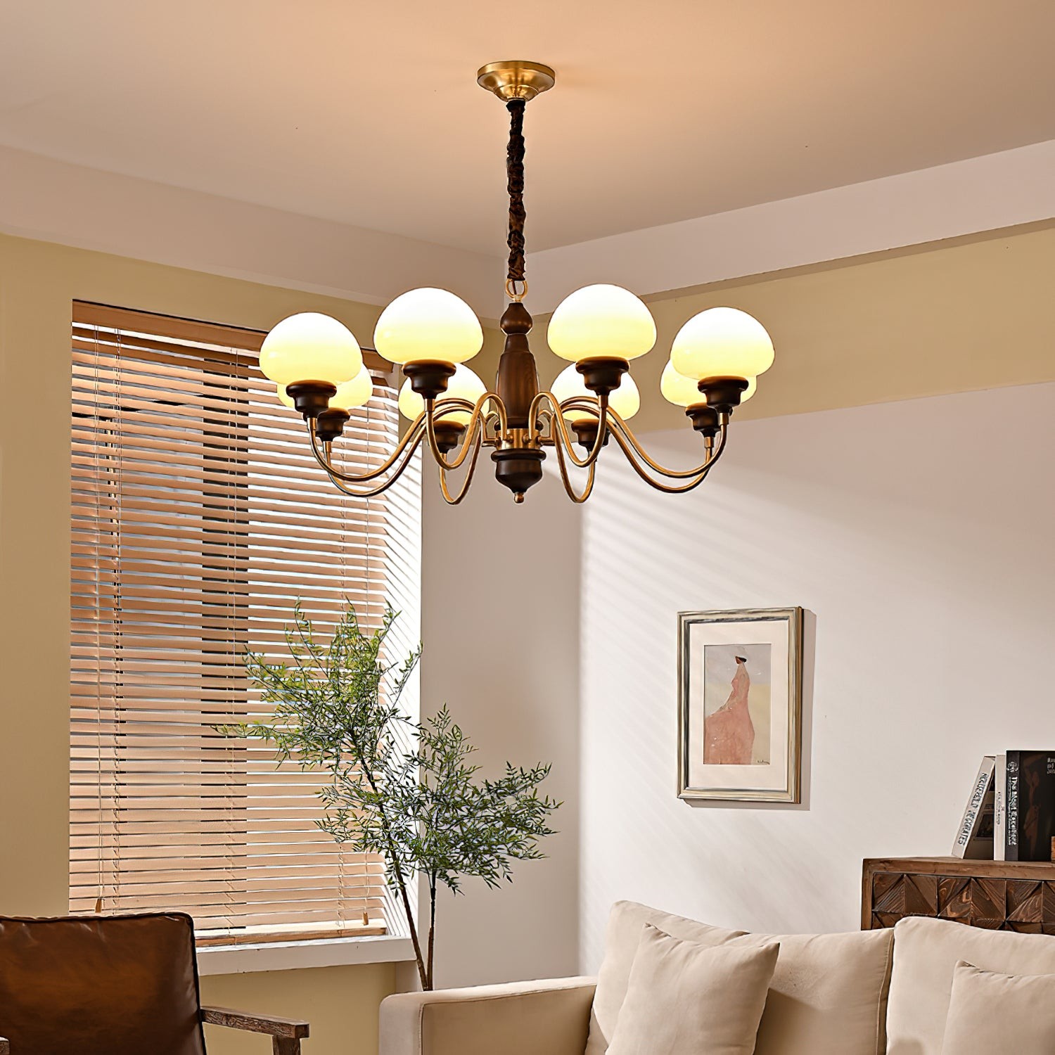 American Retro Mushroom Chandelier M130