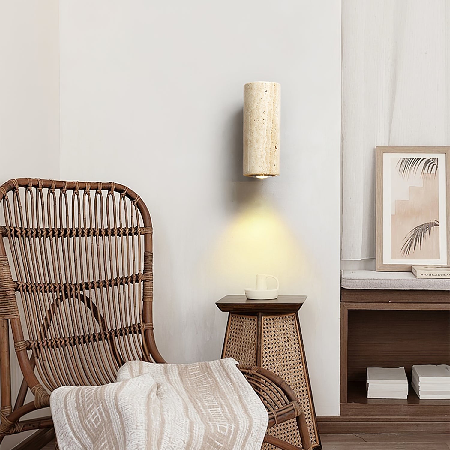 Vintage Marble Travertine Wall Lamp M475