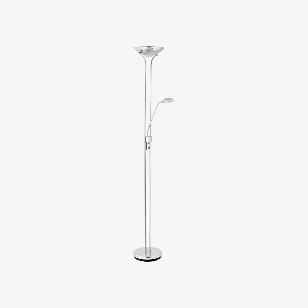 Linexis Art Deco Metal & Opal Glass Floor Lamp - Dual-Light Design for Modern Interiors T942