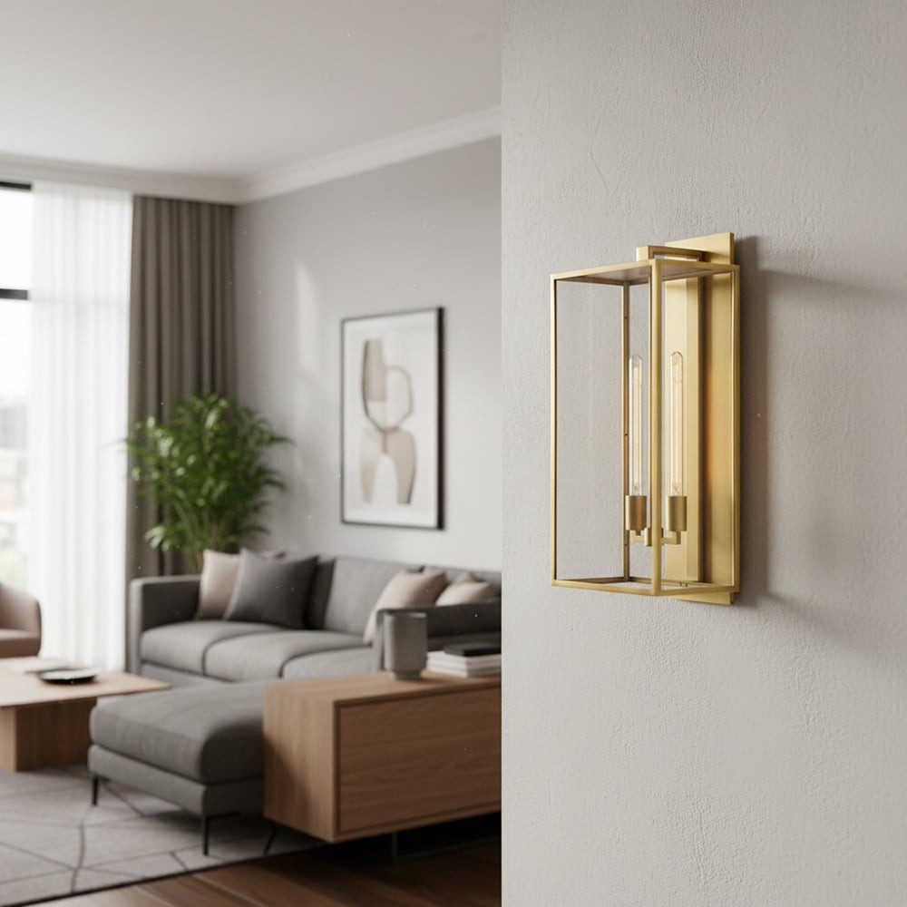 Classic Beckman Vintage Wall Sconce - Steel & Glass Linear Design T463