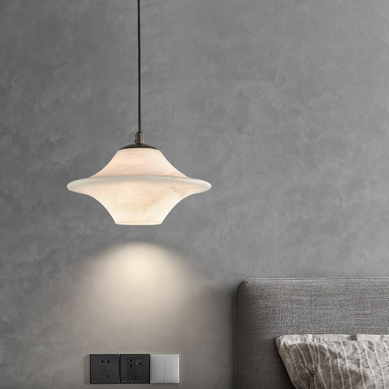 Saucer Alabaster Pendant Light M413