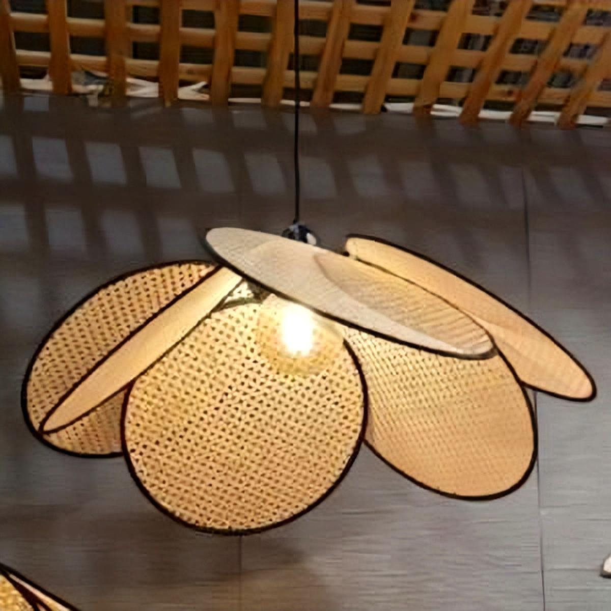 Wabi-sabi Rattan Pendant Light