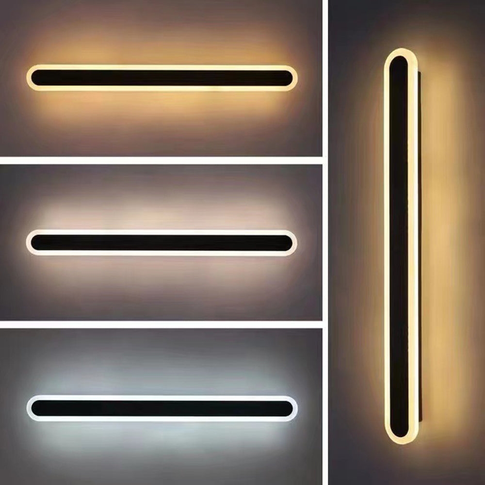 Edge Minimalist Metal Oval IP65 WaterProof Outdoor Wall Light T2099