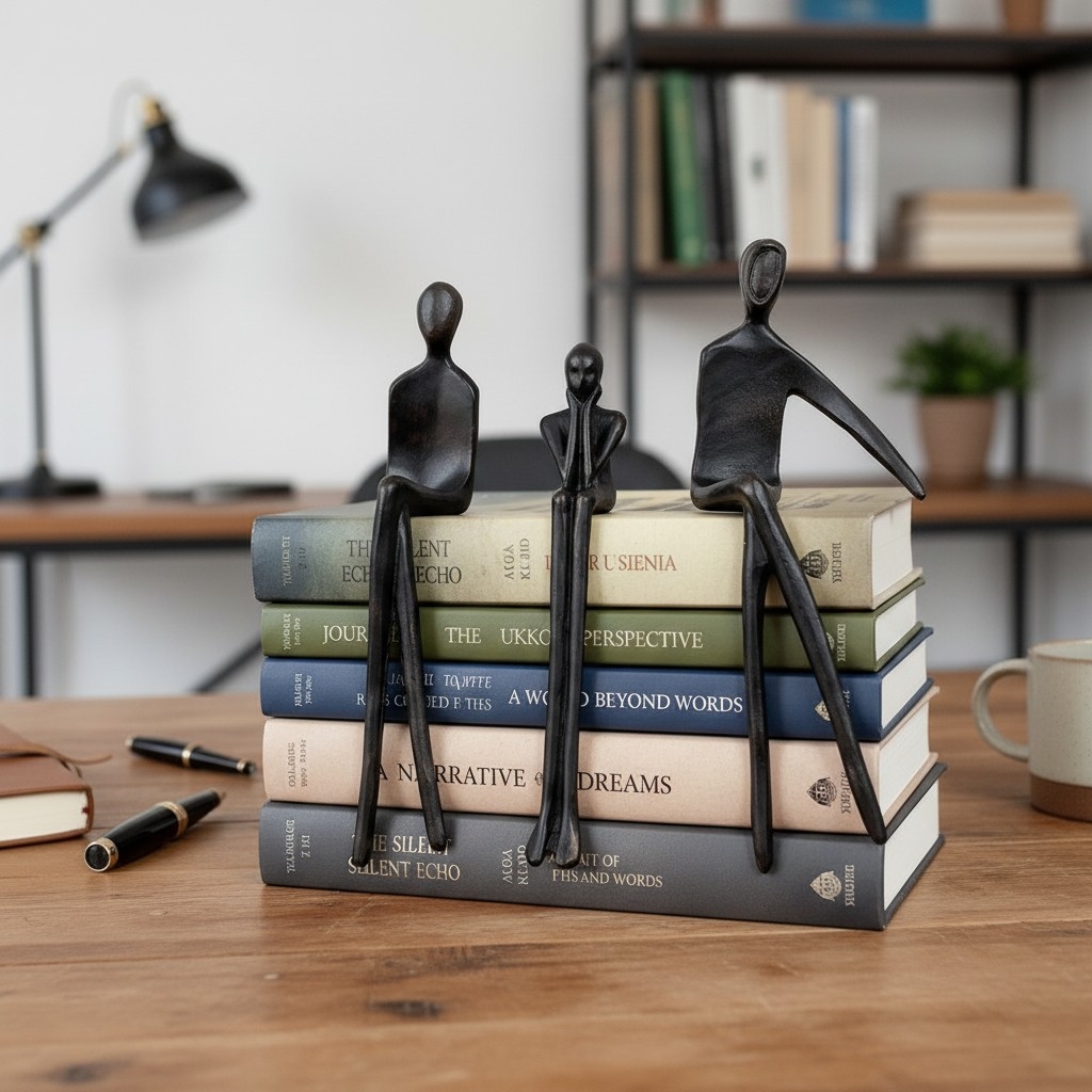 Floxo Abstract Metal Figurine – Nordic Sculpture for Desks T1195