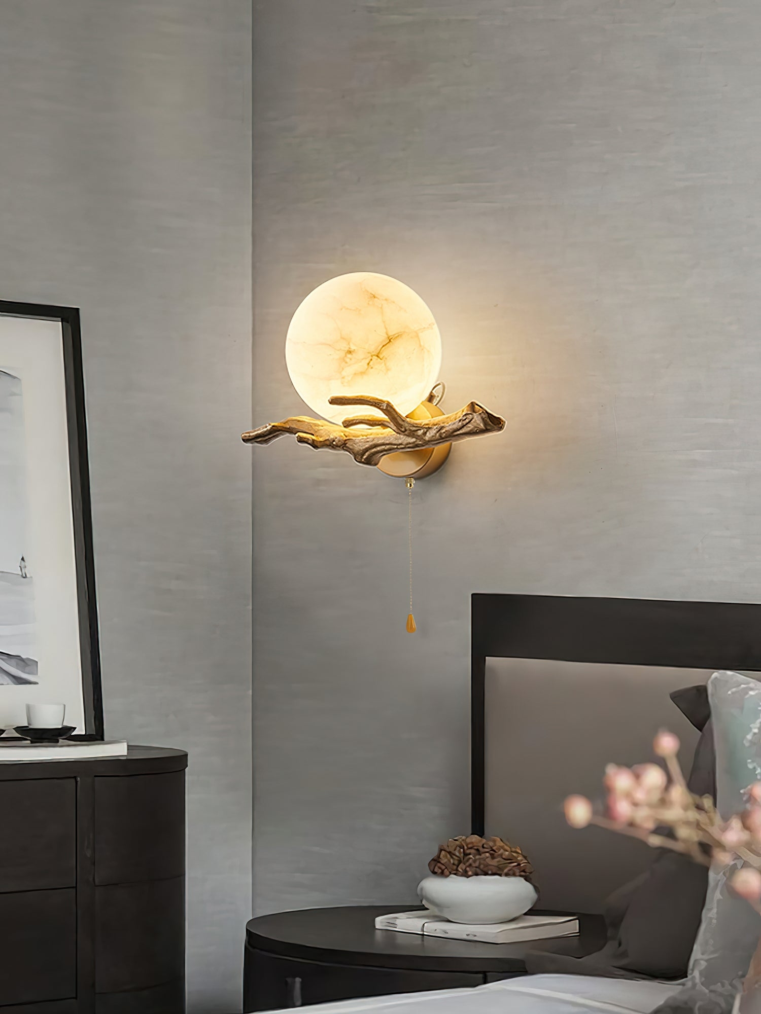 Retro Twigs Alabaster Wall Lamp T1659