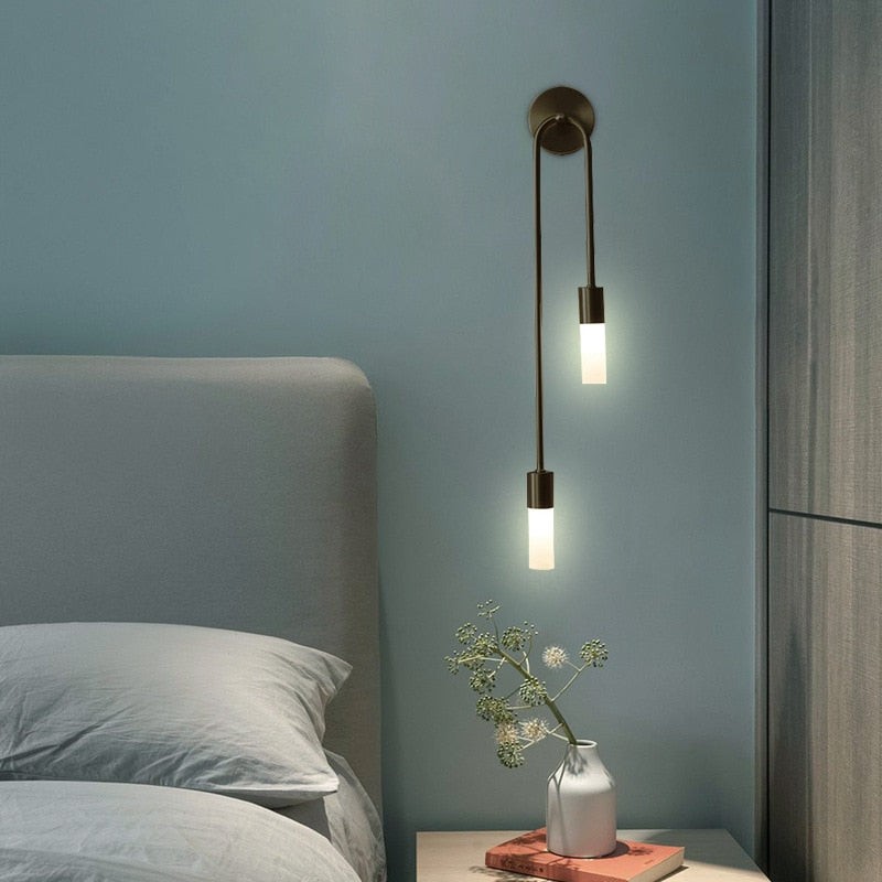 Modern Copper U-Shape Luster LED Wall Lamp M39