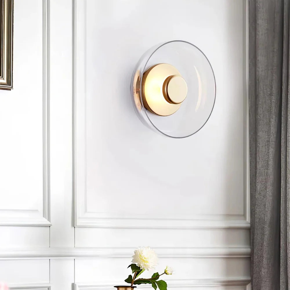 The Shimmering Glow Premium Minimalist Brass Wall Light T2072