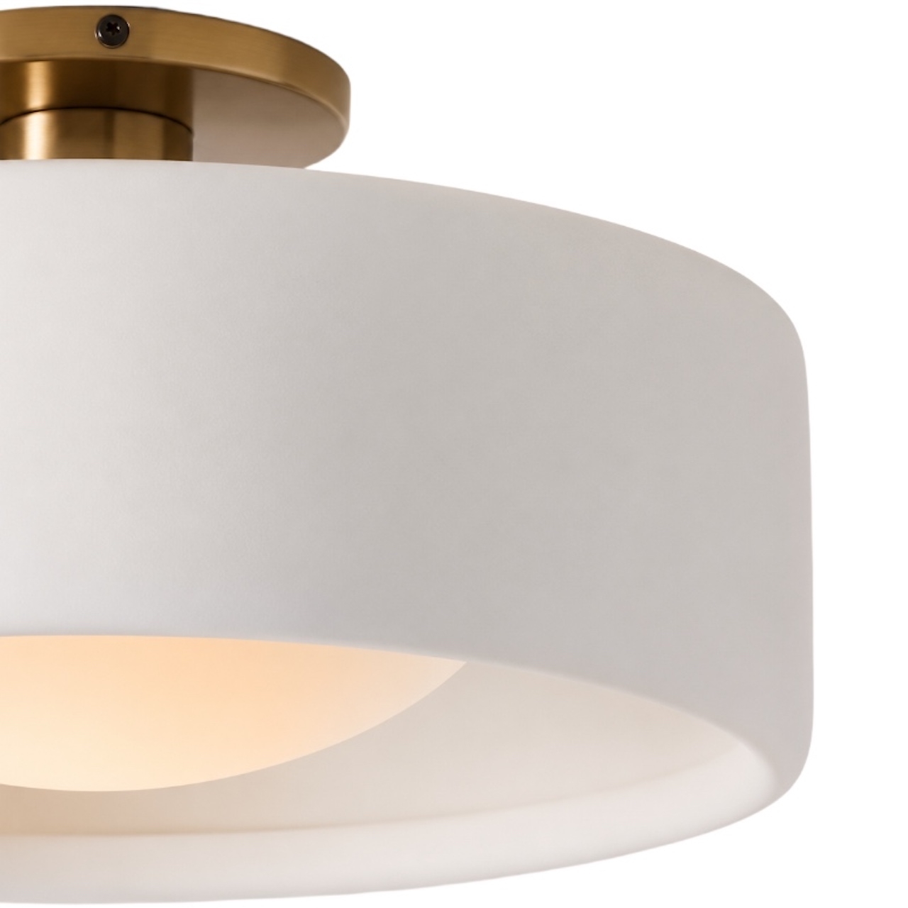 Cerova Elegant Round Porcelain Flush Mount Ceiling Light G86