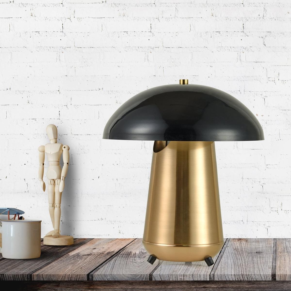 Metal Covered Mushroom Hollow Table Lamp M525