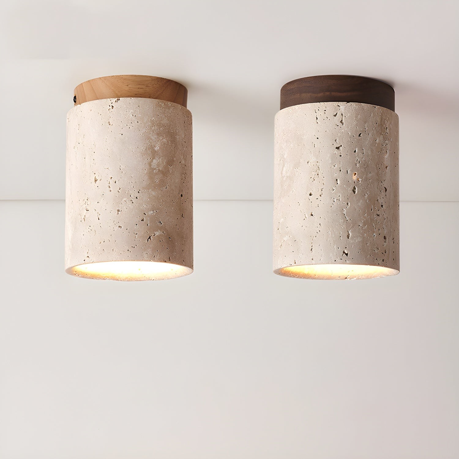 Marble Travertine Column Ceiling Lamp M405
