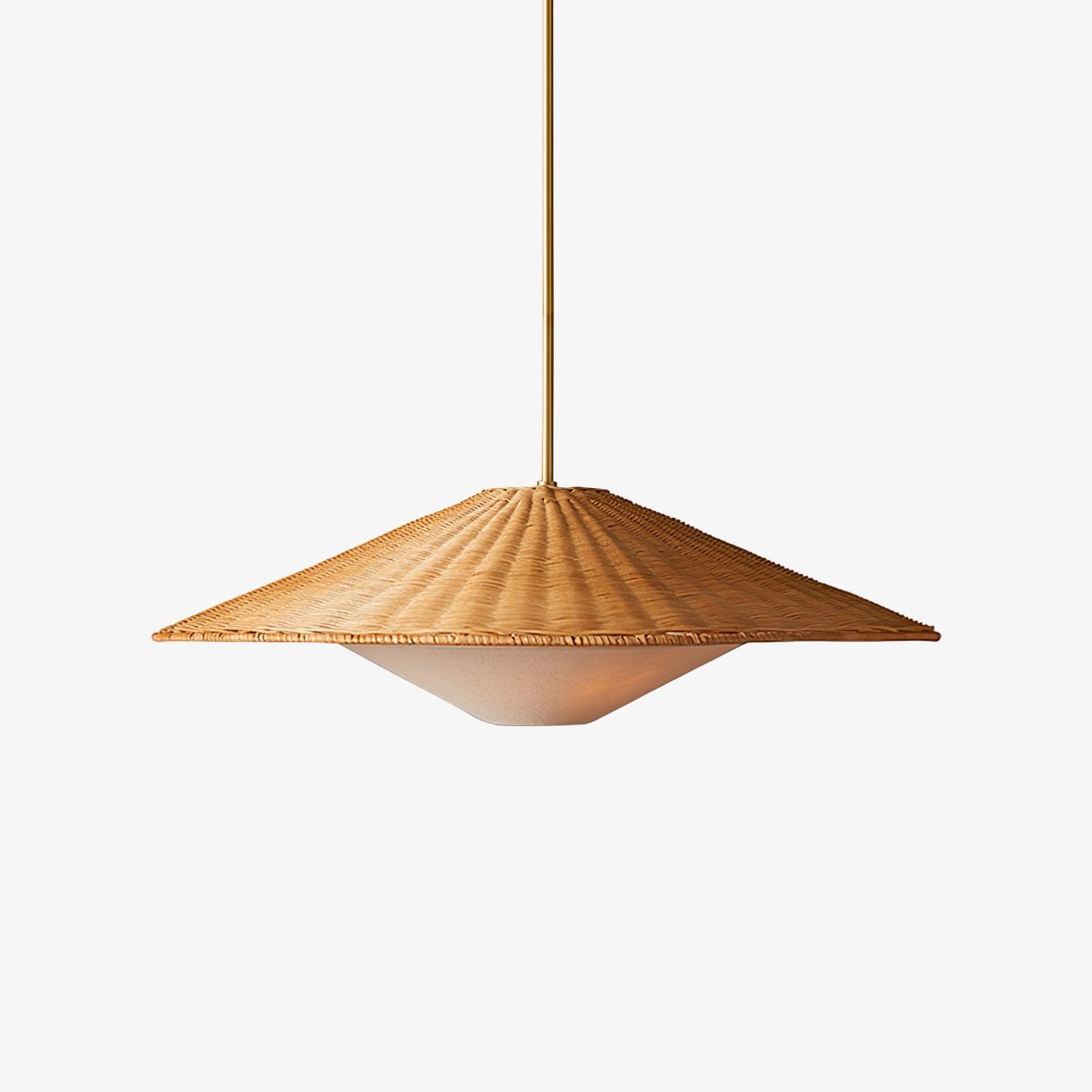 Rattan Hat Pendant Light Suitable For Living Room M513