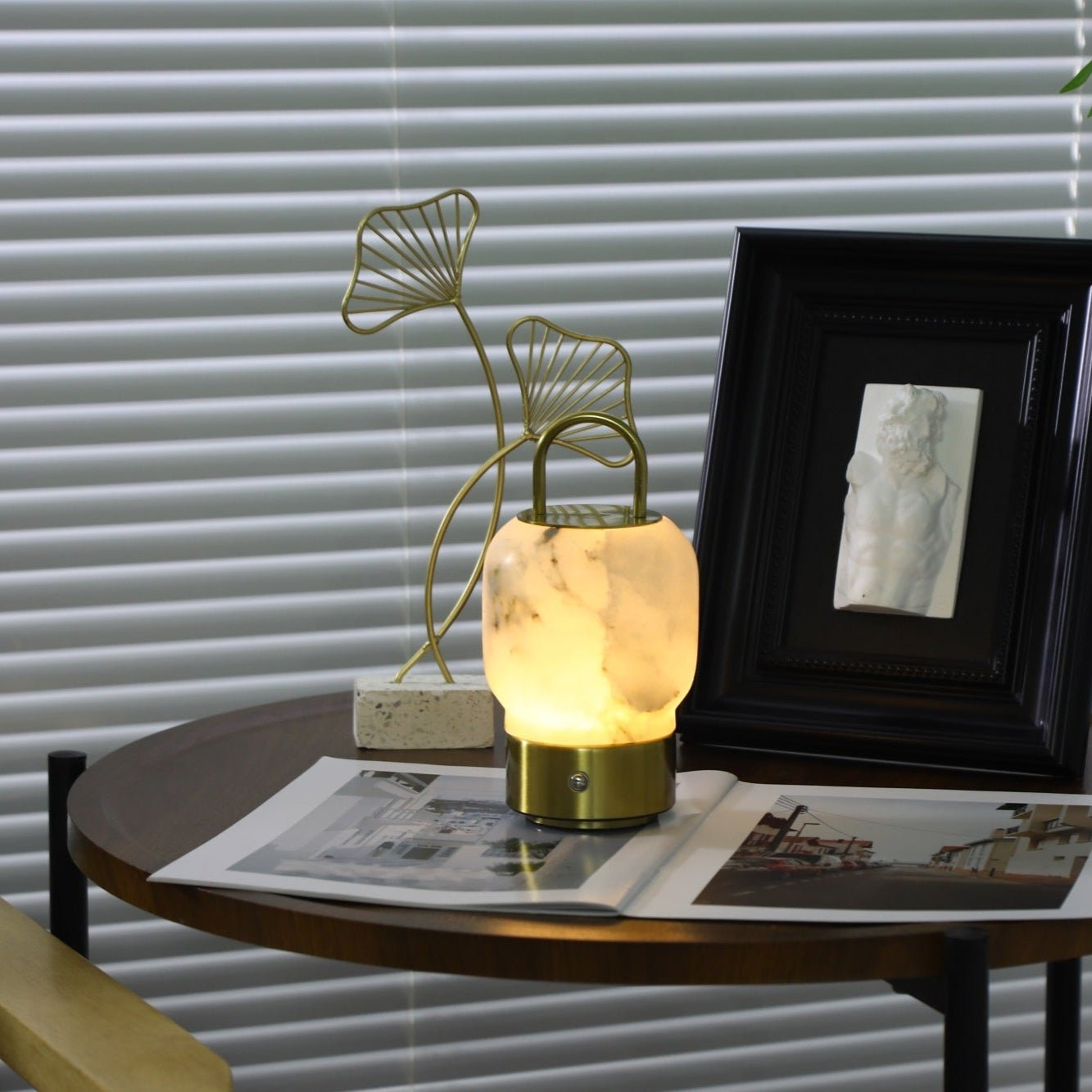 Alabaster Portable Rechargeable Table Lamp T1621