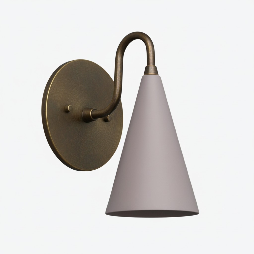 Curva Elegant Taper Shade Wall Sconce - Contemporary Accent for Living Room T780