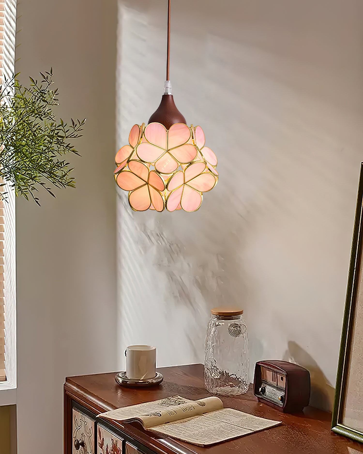 French Creative Pastoral Style Flower Pendant Light M136