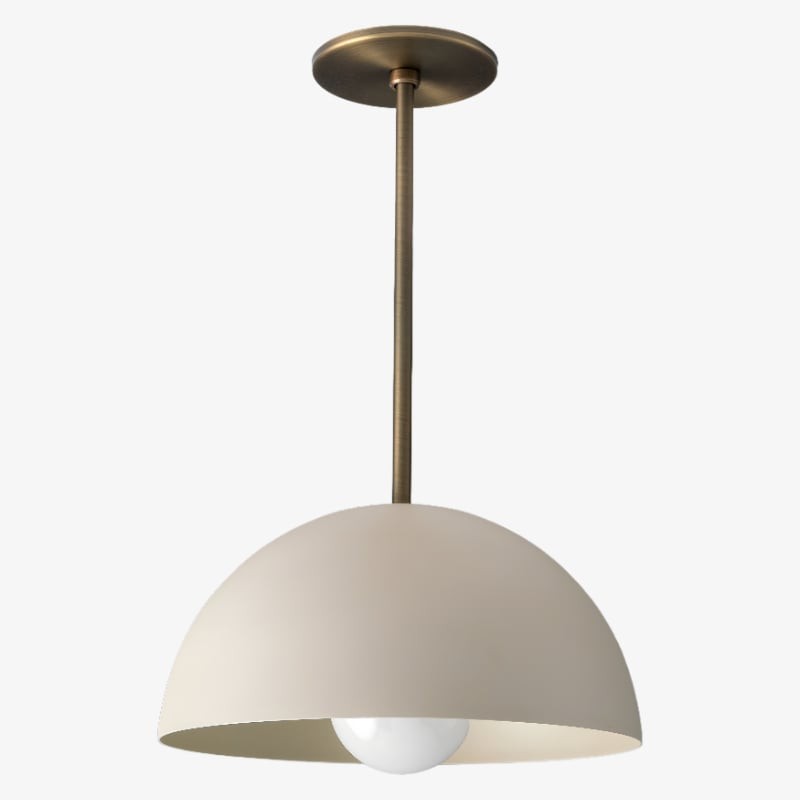 Metio Dome Neutral Dome Pendant - Modern Metal Accent Lighting T381