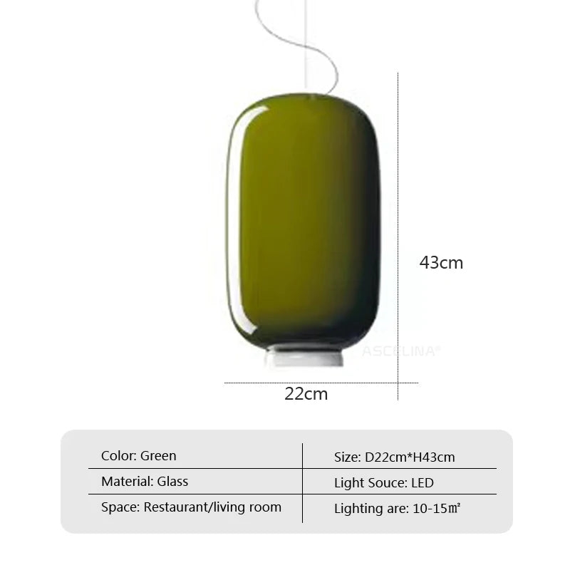 Chouchin Suspension Modern LED Glass Pendant Lamp T2173