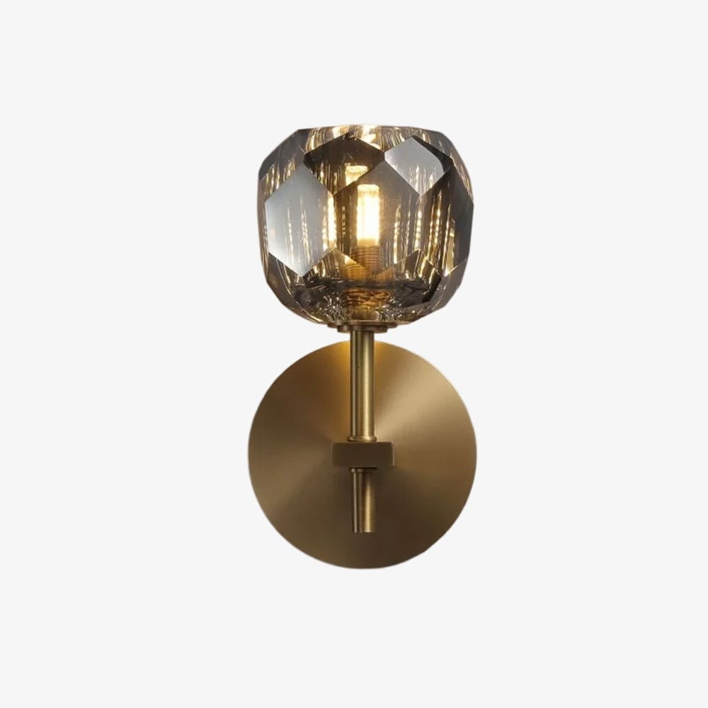 Luxury Crystal Wall Sconce - Brass Frame Modern Wall Light T453