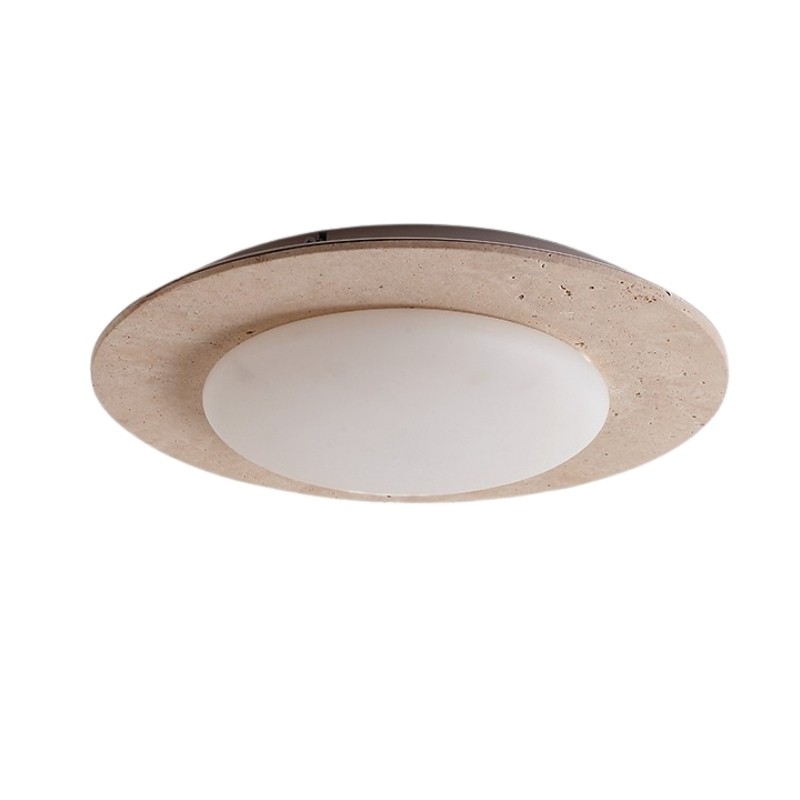 Integrated LED Travertine Ceiling Light – Simple Sky Dome Design S301