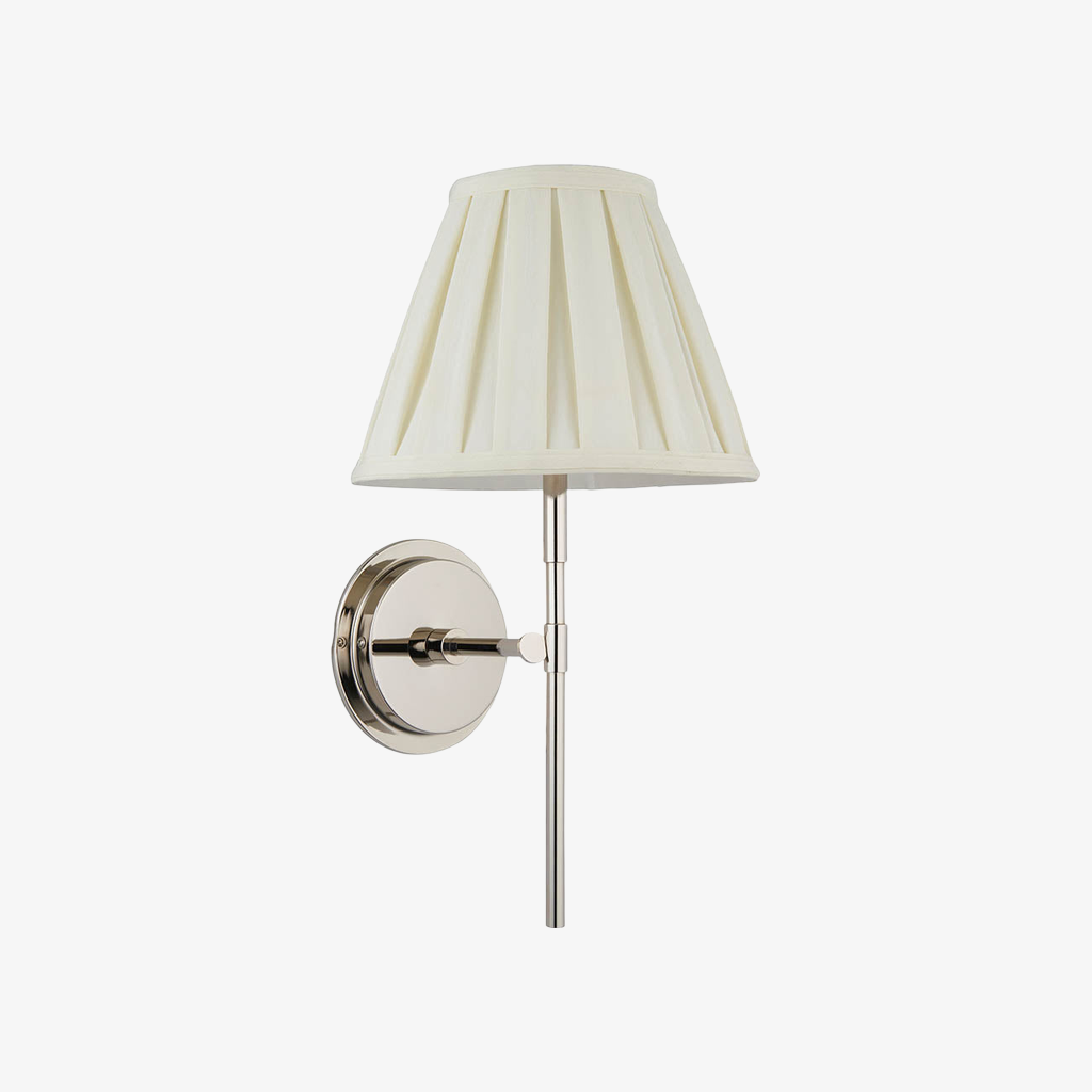 Cremaris Metal Wall Light with Fabric Shade - Timeless Sconce for Interior Lighting T1017