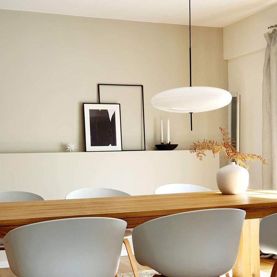 Modern Oval Pendant Light – Metal and Acrylic Pendant Lamp for Living Room