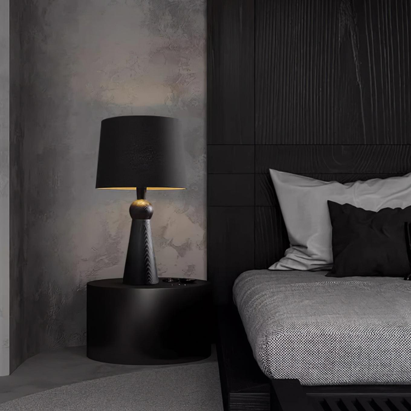 Nordic Retro Solid Wood Fabric Table Lamp M572