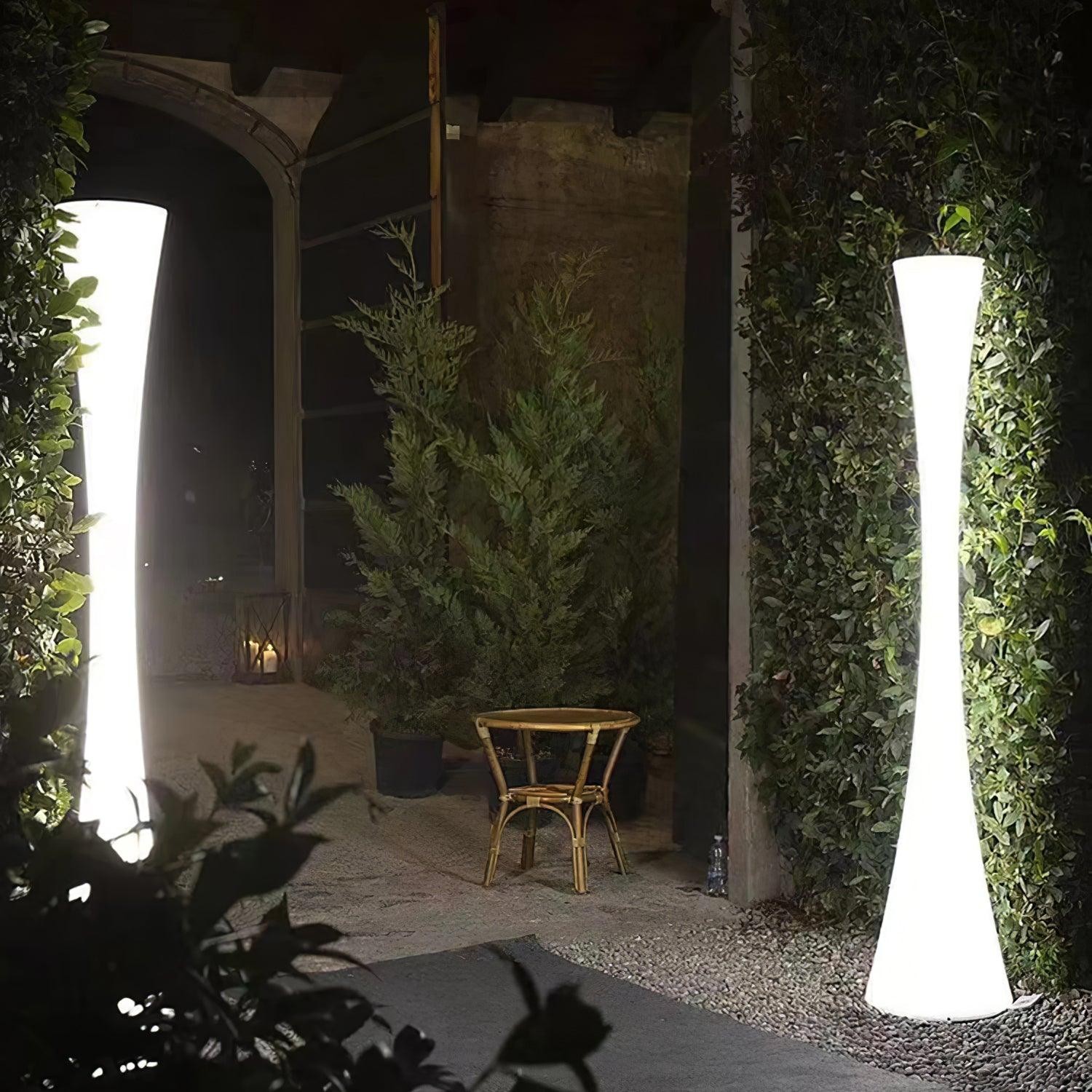 Romantic Simple White Column Floor Lamp G06
