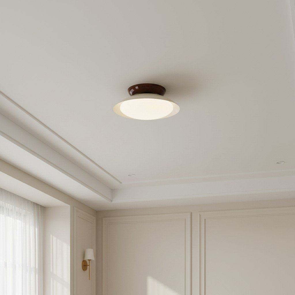Heliora Dome Ceiling Light - Modern Metal and PE for Bedroom T537