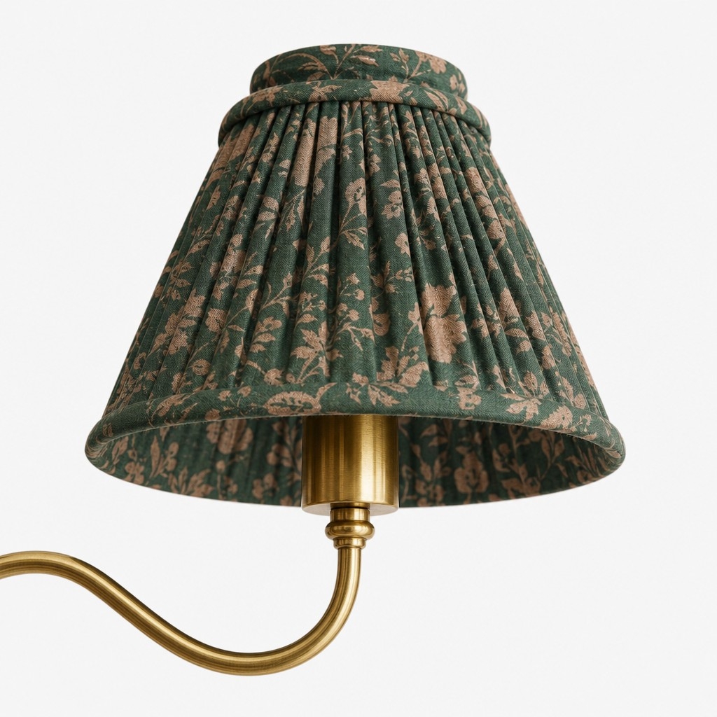 Solmire Rustic Chandelier - Wooden Mental Frame with Fabric Shades for Living Room T2208