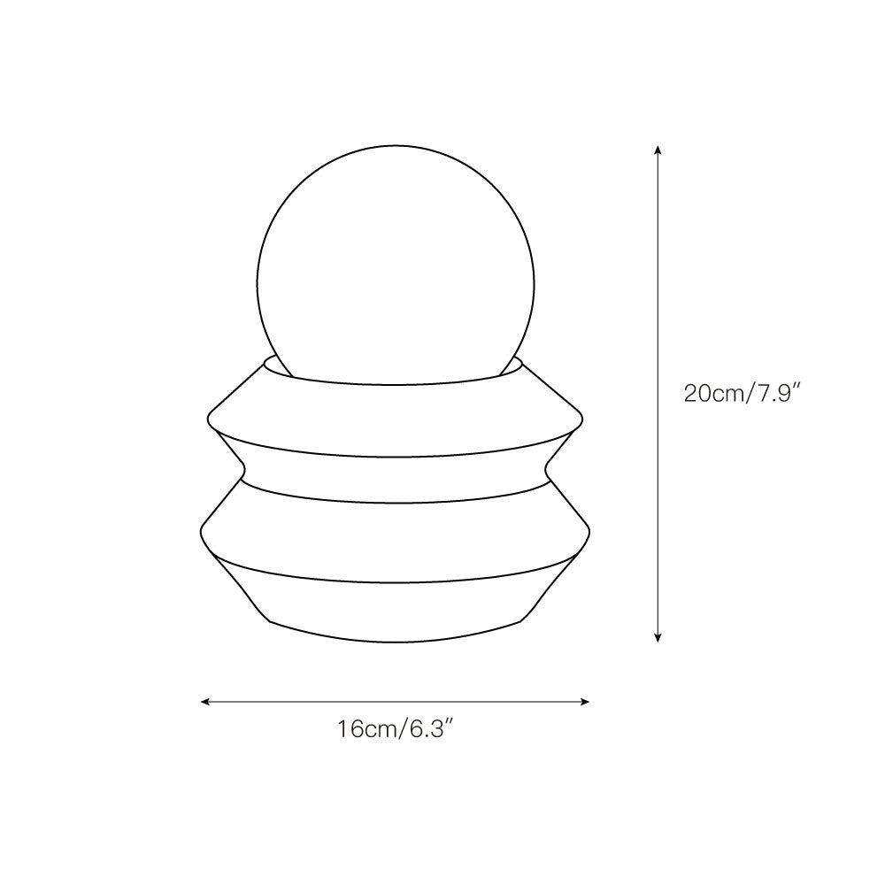 Fin Travertine Table Lamp (Built-in Battery) T1884