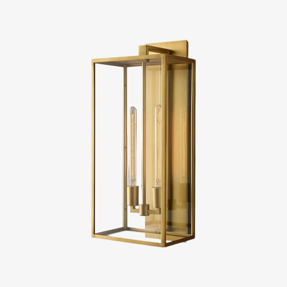 Classic Beckman Vintage Wall Sconce - Steel & Glass Linear Design T463