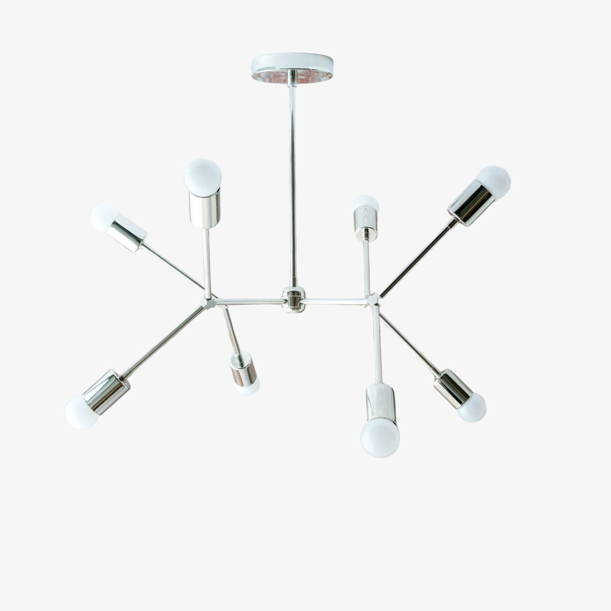 Mobilux Line Modern Geometric Chandelier - Brass Ceiling Light Fixture T321