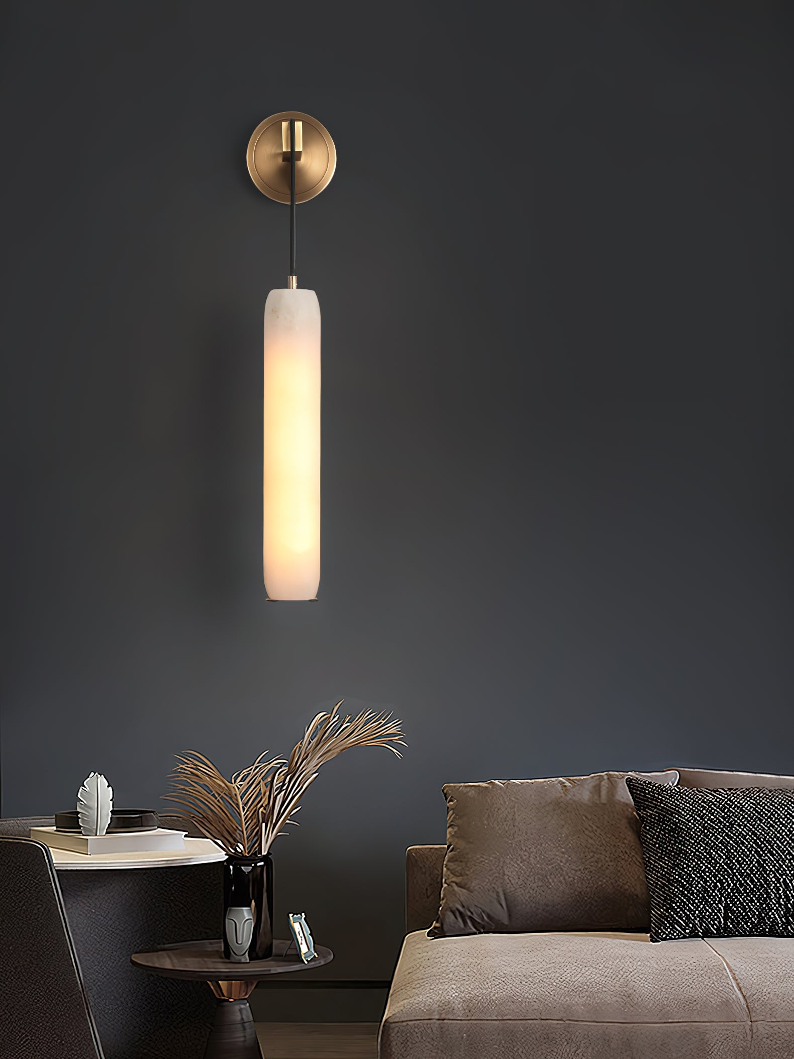 Alabaster Flute Wall Lamp T1661