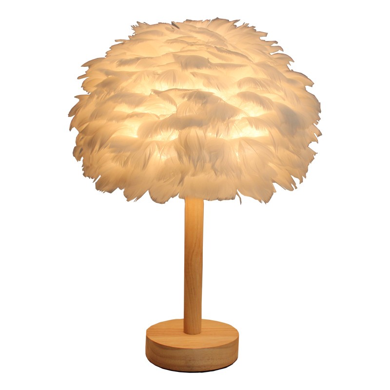Decorative Feather Table Light For Bedroom