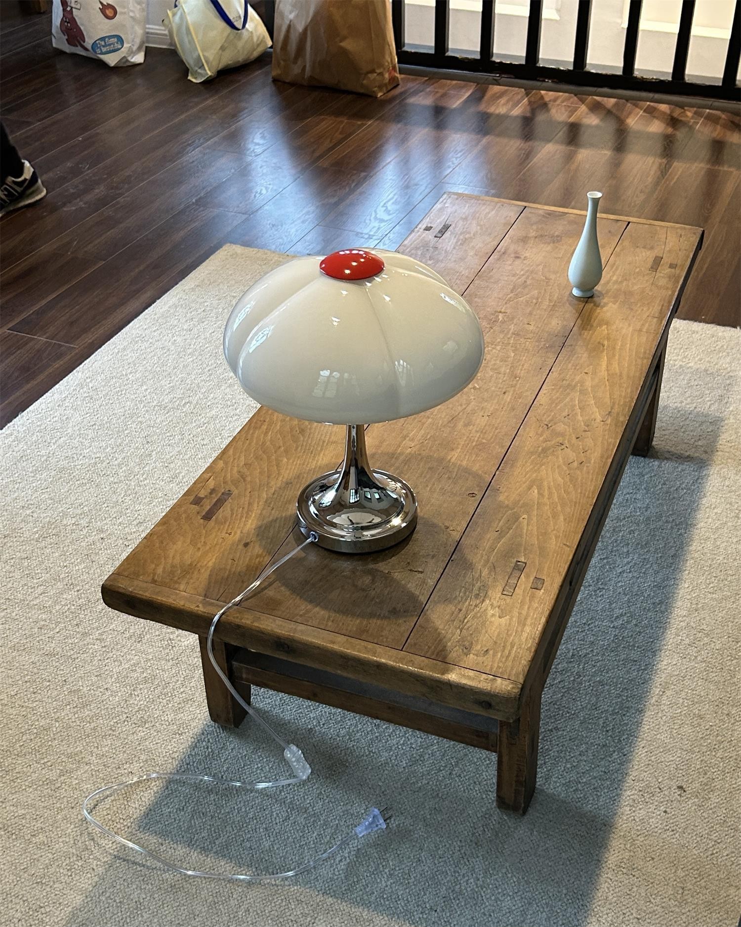 Cream Style Glass Mushroom Table Lamp M220