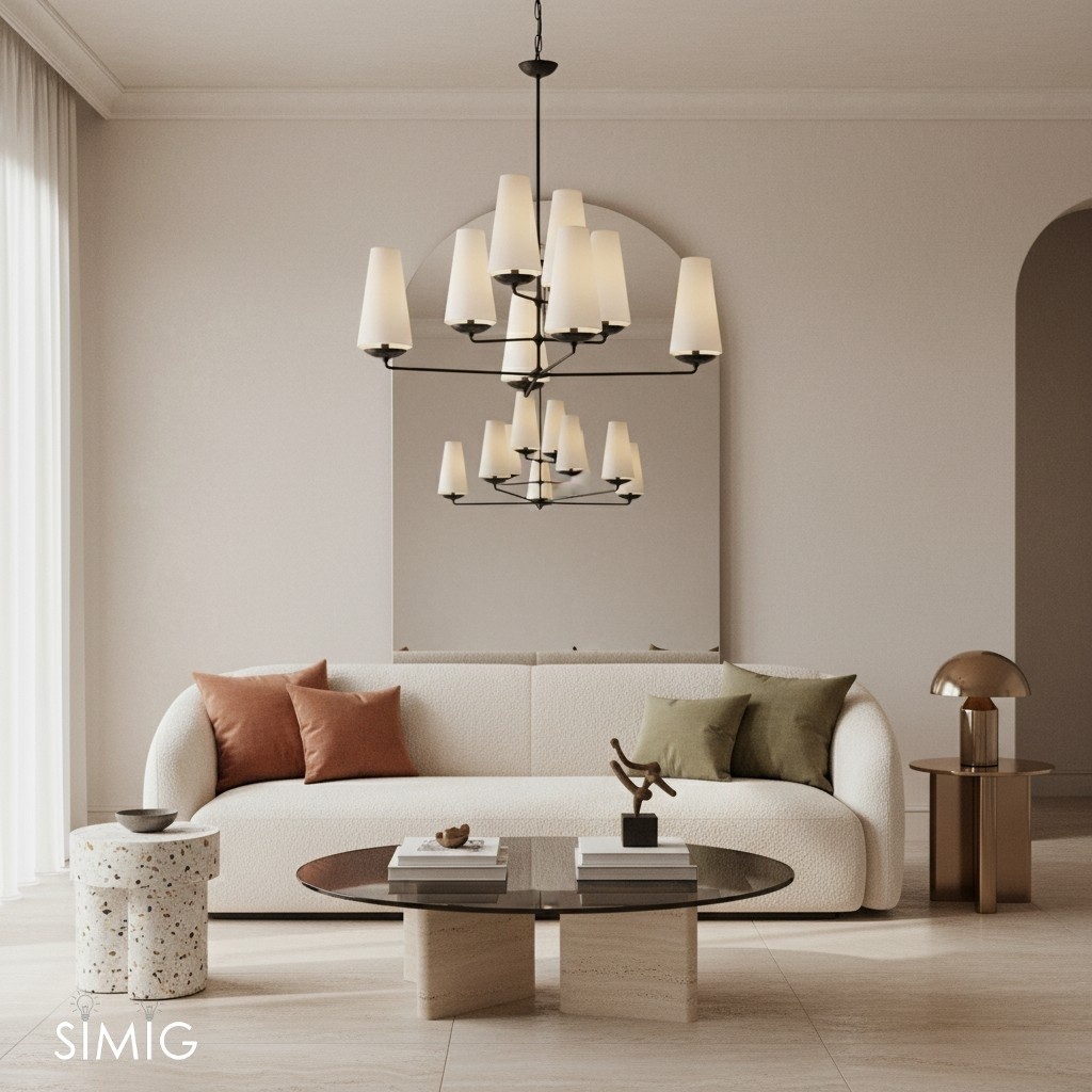 Luxe Vertical Pendant Light – Contemporary Design for Living Room T101