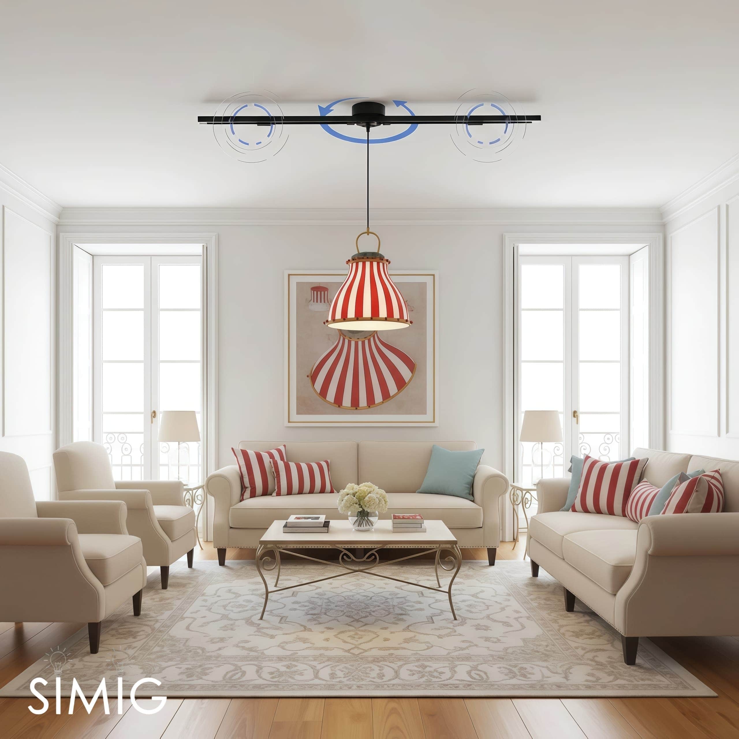 Axitra Rotatable Pendant Light Ceiling Rail – Sleek Adjustable Track for Pendant Lights Contemporary N21