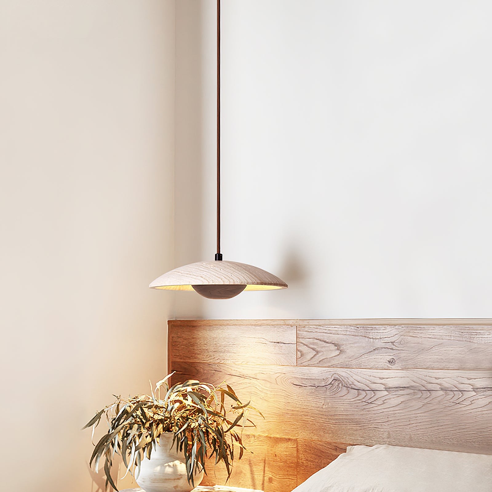 Cream Style Wood Pendant Lamp M316
