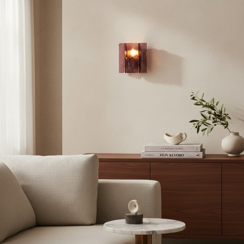 Lumiridge Wall Lamp - Modern Metal and Glass for Bedroom T572